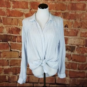 Lands' End Linen Button Down Top